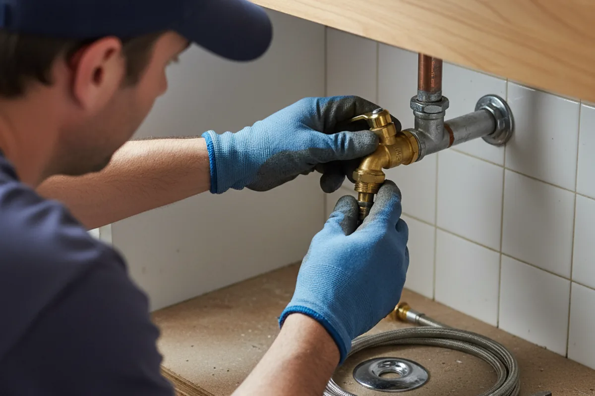 Shutoff valve and fitting work during Faucet and Fixture Repair in Newburgh